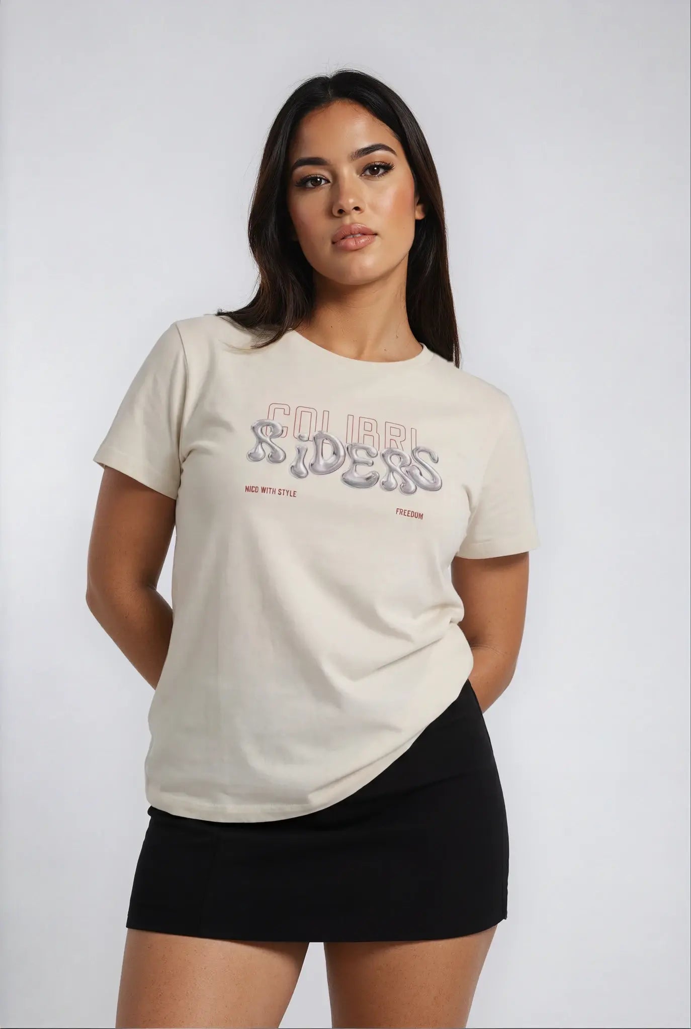 Tee-shirt Chrome liquid red Colibri Riders